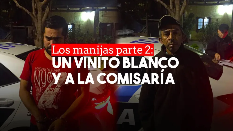 Los atraparon tomando vino en la vía pública