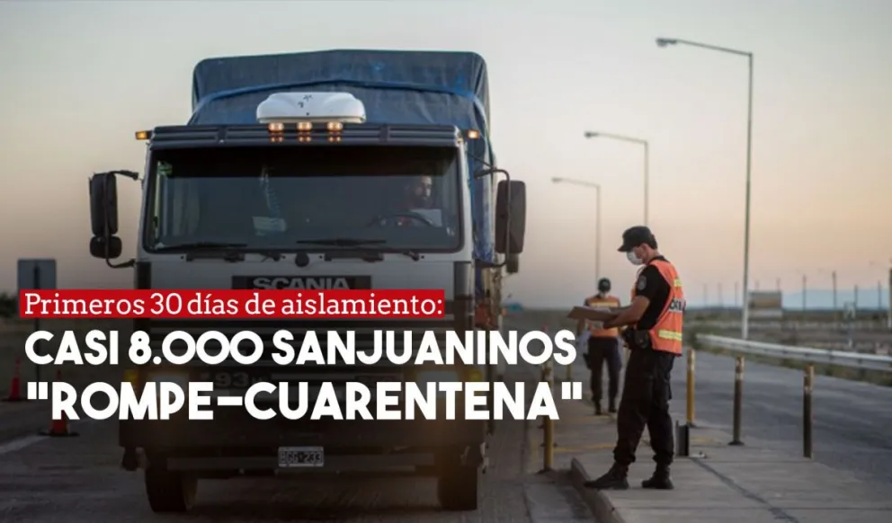 Casi 8.000 sanjuaninos infractores en los primeros 30 días de cuarentena