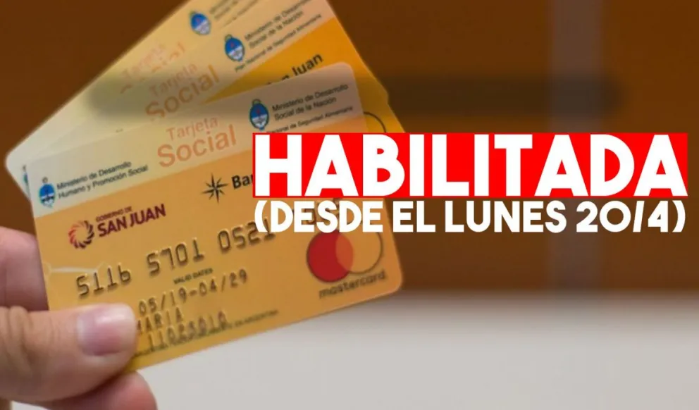 Desde el lunes 20 ya se habilita la Tarjeta Social