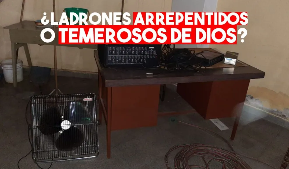 Los ladrones que robaron la capilla del Barrio Cabot regresaron todo el botín