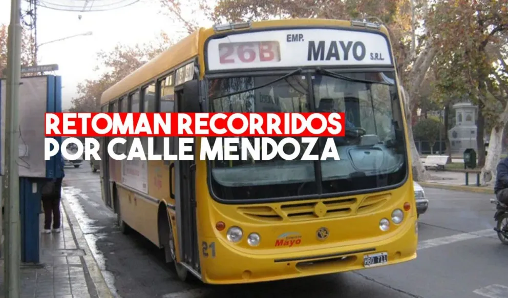 Los colectivos volverán a pasar por calle Mendoza