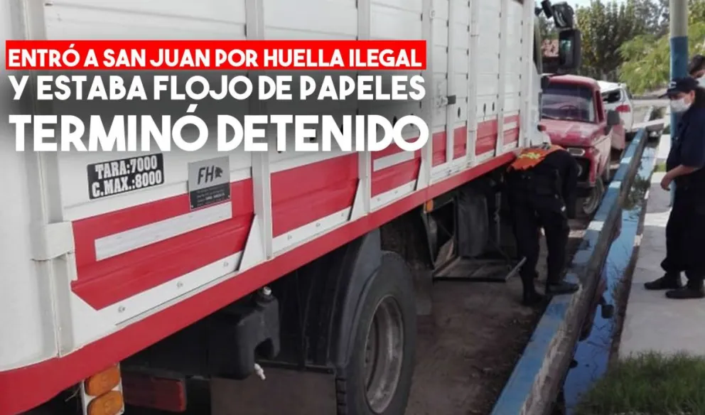 Un camionero terminó detenido por entrar y salir de la provincia por huella ilegal