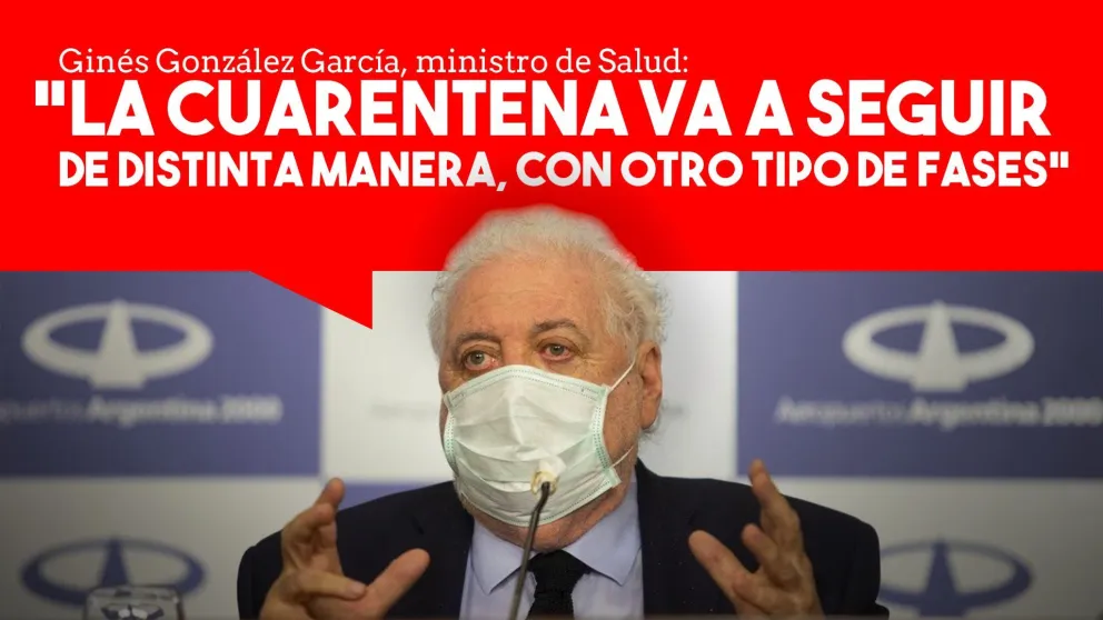 Ginés González García dijo que el aislamiento seguirá con otro tipo de fases