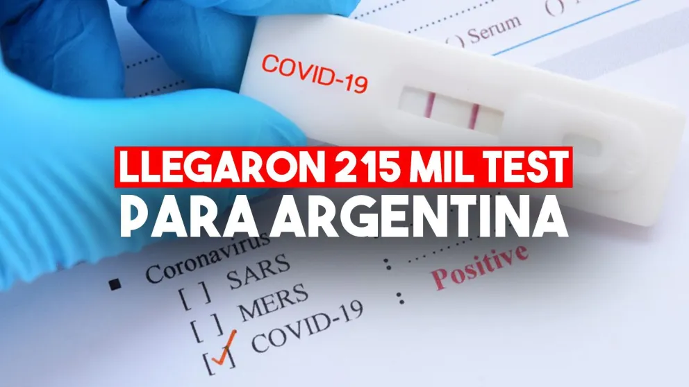Confirman que llegaron al país 215 mil nuevos test de PCR