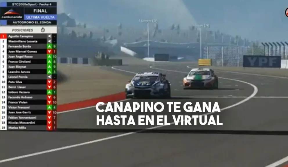 Canapino se quedó con la victoria en “El Zonda” en la última fecha del campeonato virtual