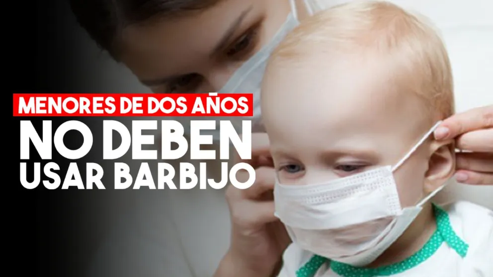 No recomiendan el uso de tapabocas en menores de dos años