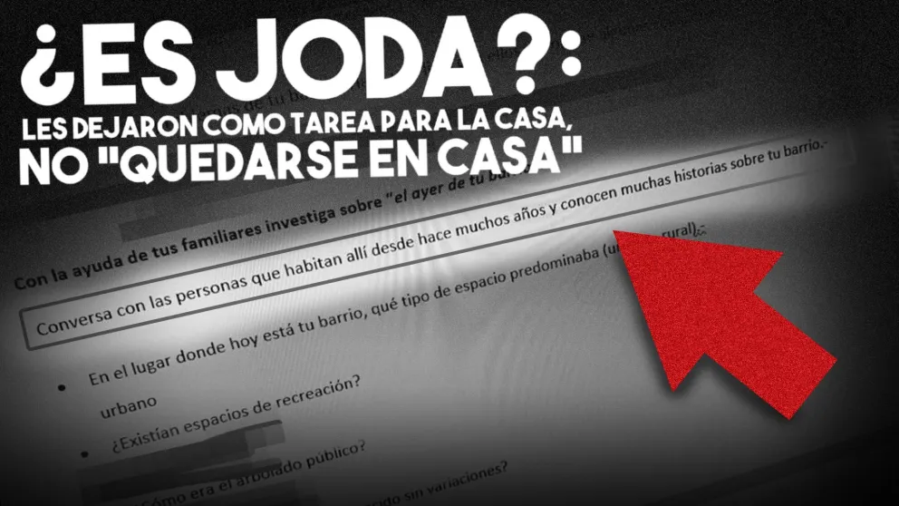 Un colegio privado pide en una tarea escolar "salir a conversar con los vecinos" en plena cuarentena