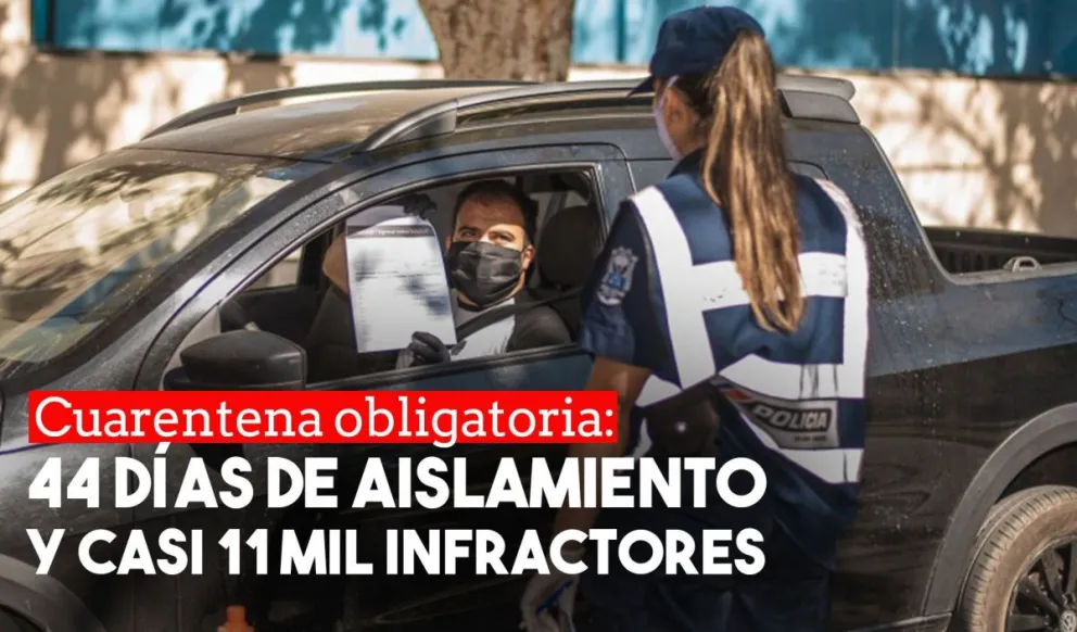 Cuarentena obligatoria: 44 días de aislamiento y más de 10 mil infractores