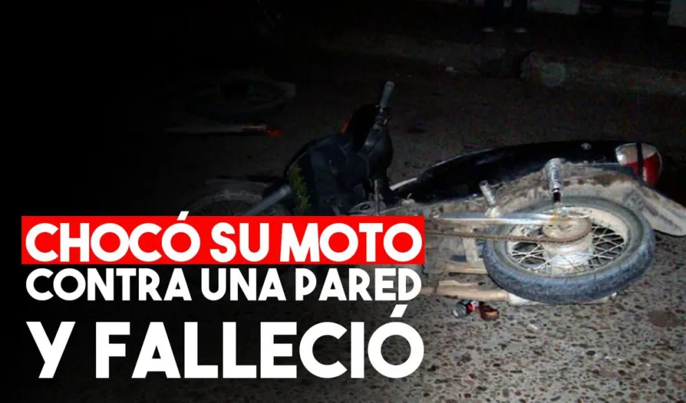 Chocó contra una pared y falleció en el lugar
