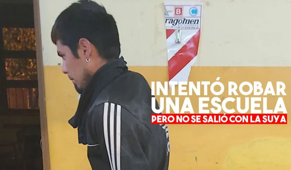 Intentó robar una escuela pero lo capturaron