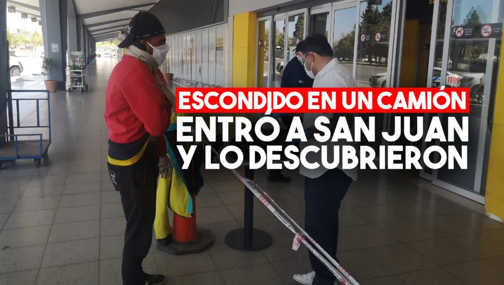 Ingresó de forma clandestina a la provincia escondido en un camión