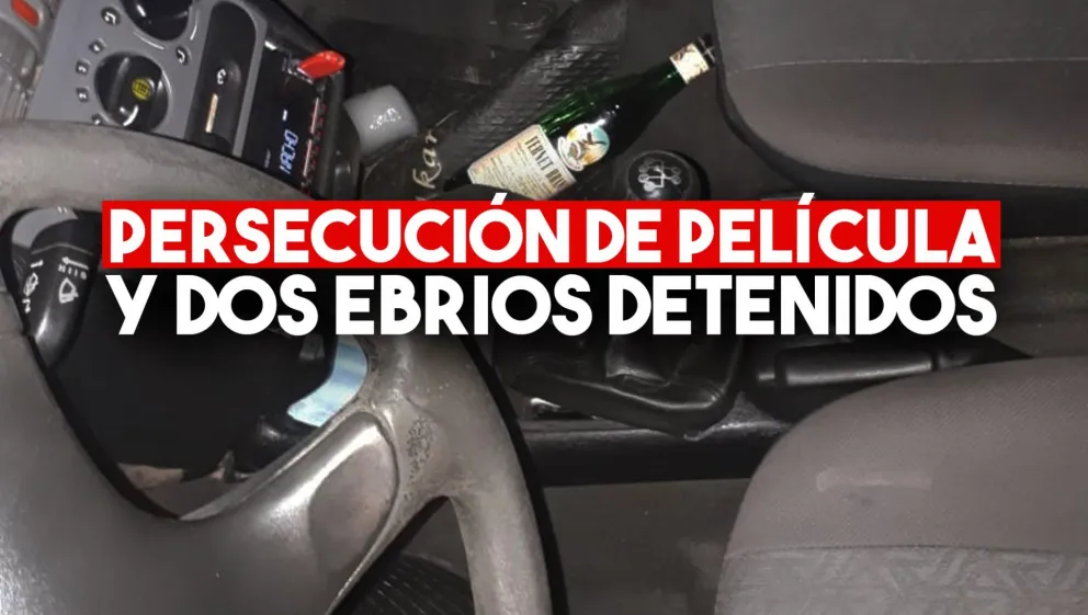 Borrachos circulaban a alta velocidad y tras una larga persecución los detuvieron
