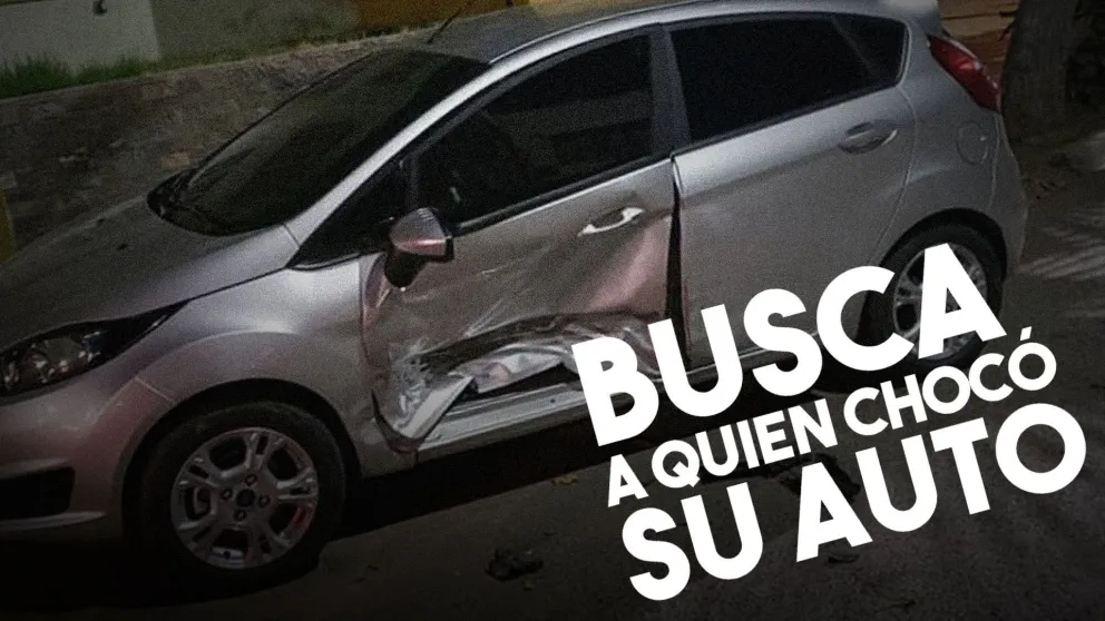 Le chocaron su auto y busca a quien lo hizo