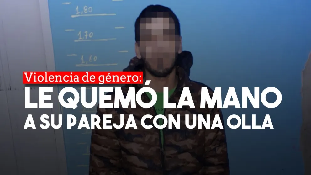 Discutió con su pareja y le quemó la mano con una tapa de una olla
