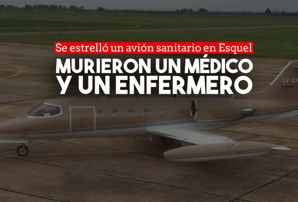 Se estrelló un avión sanitario en Esquel: un médico y un enfermero murieron