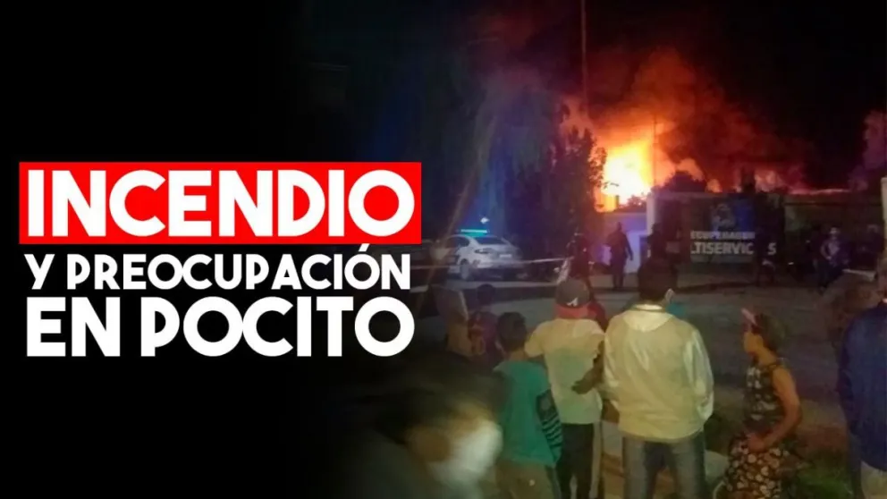 Preocupante incendio de una recuperadora en Pocito