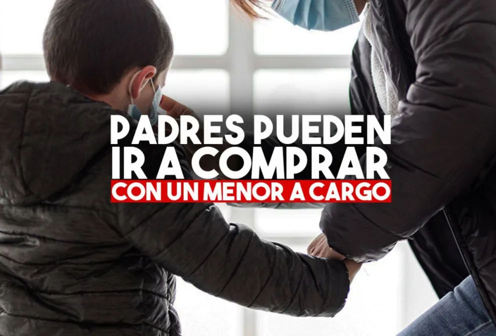 Habilitan a los padres a salir con un menor a cargo a hacer compras