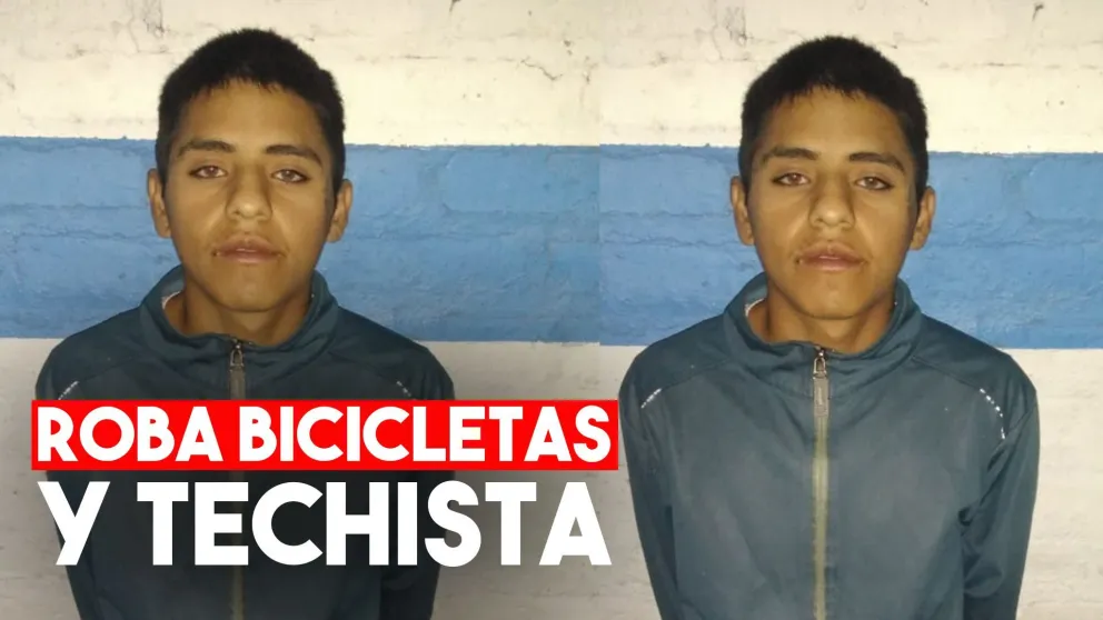 Robó la bicicleta de un niño y se quiso esconder en el techo de una casa