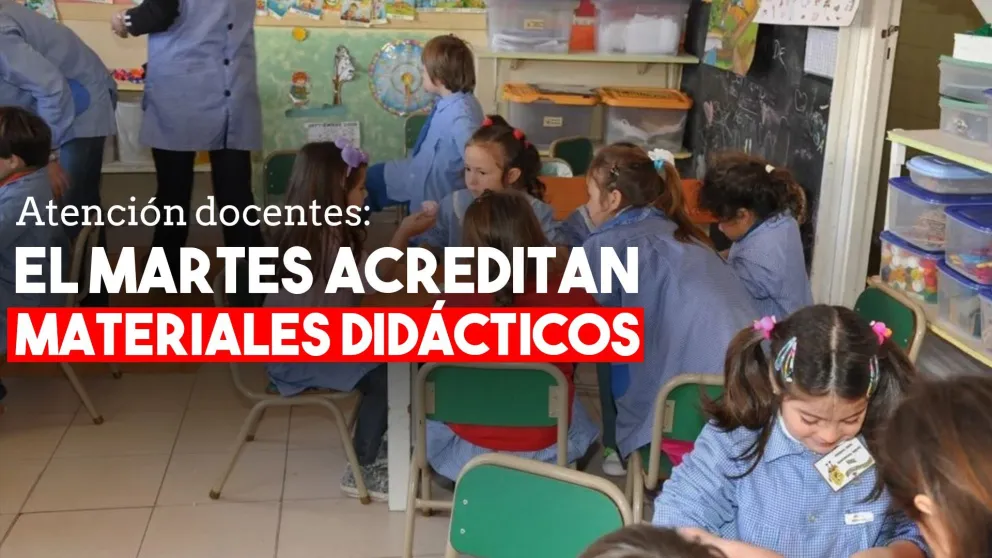 El martes estará acreditado el pago de materiales didácticos
