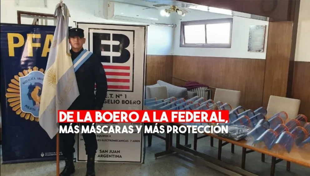 La Boero entrego máscaras de protección a la Policía Federal