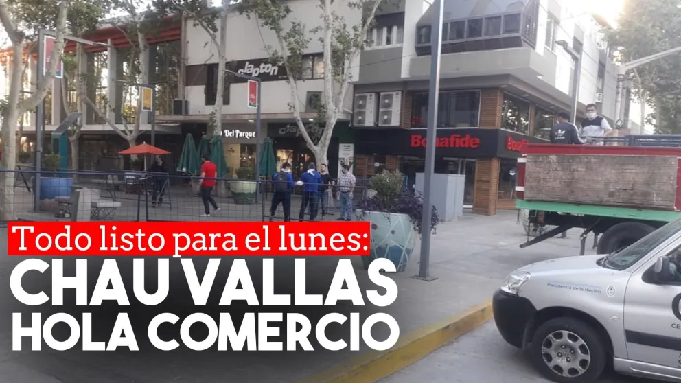 Comenzaron a retirar el vallado de la peatonal