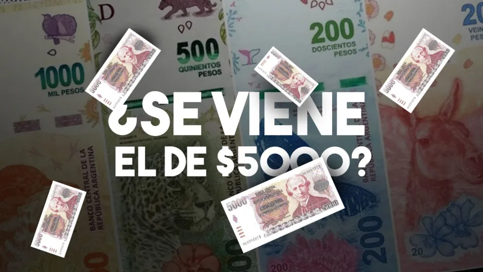 Por el avance de la inflación preparan el lanzamiento del billete de $ 5000