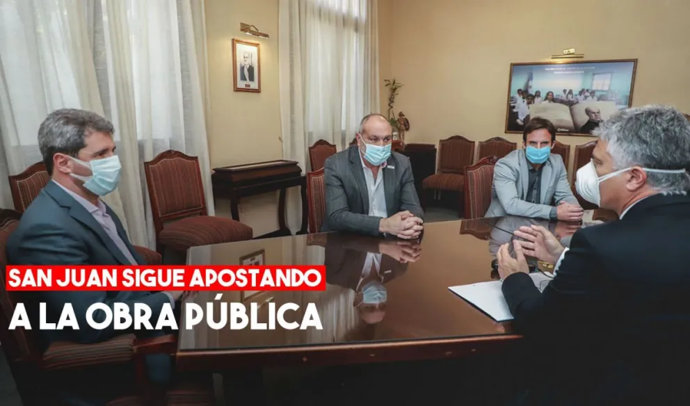 Sergio Uñac recibió a referentes de la Cámara de la Construcción delegación San Juan