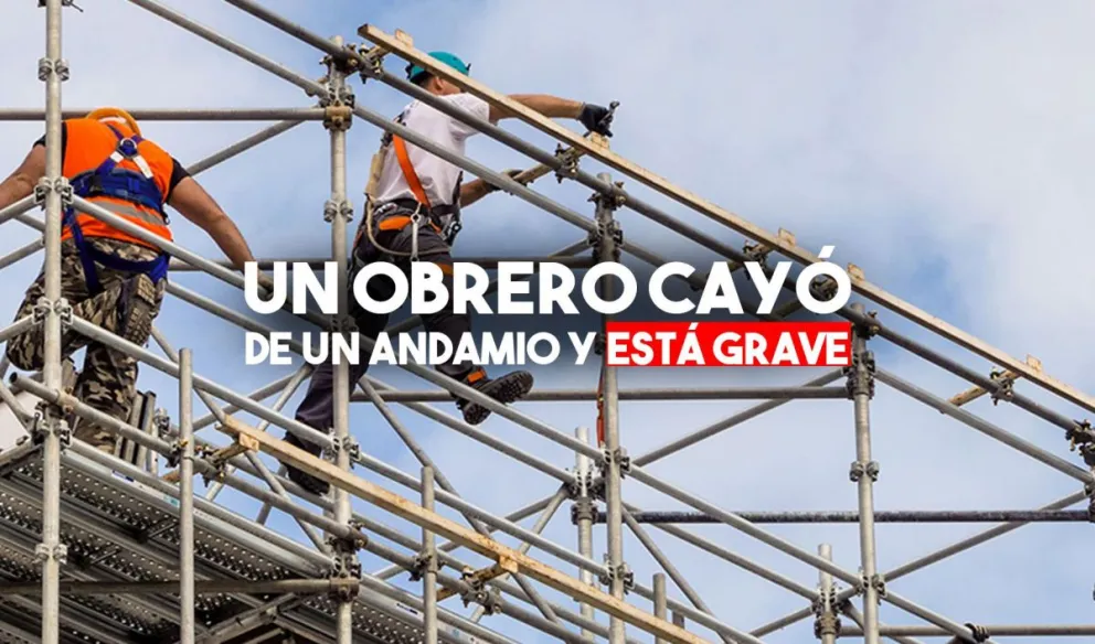 Un albañil sanjuanino cayó de un andamio y está grave