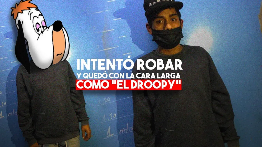 Cayó el Droopy, por intentar robar armado con un pedazo de vidrio
