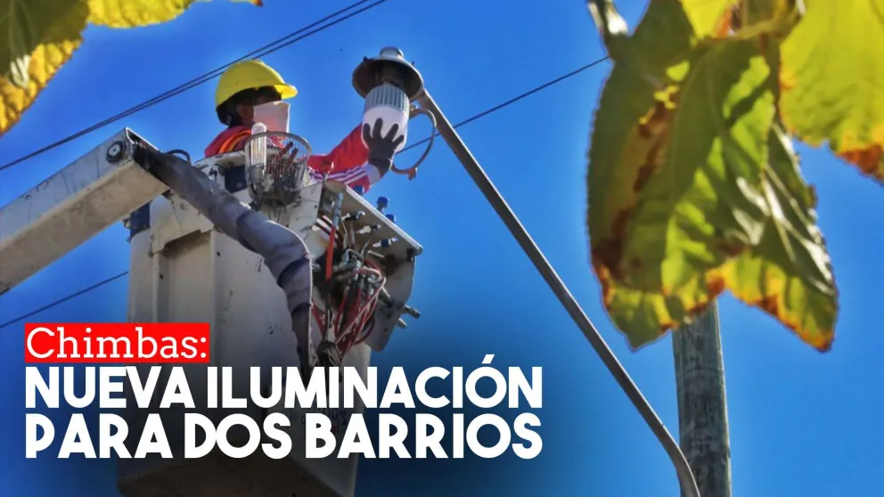 Chimbas: dos barrios estrenaron nueva iluminación led