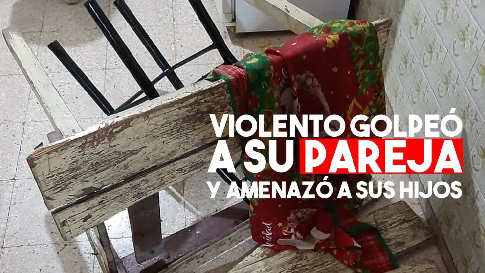 Agarró del cuello a su pareja y amenazó a sus hijos