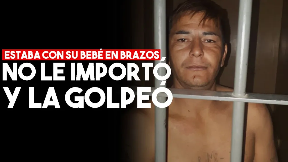Golpeó a su pareja que estaba con su bebé en brazos y amenazó con matarla