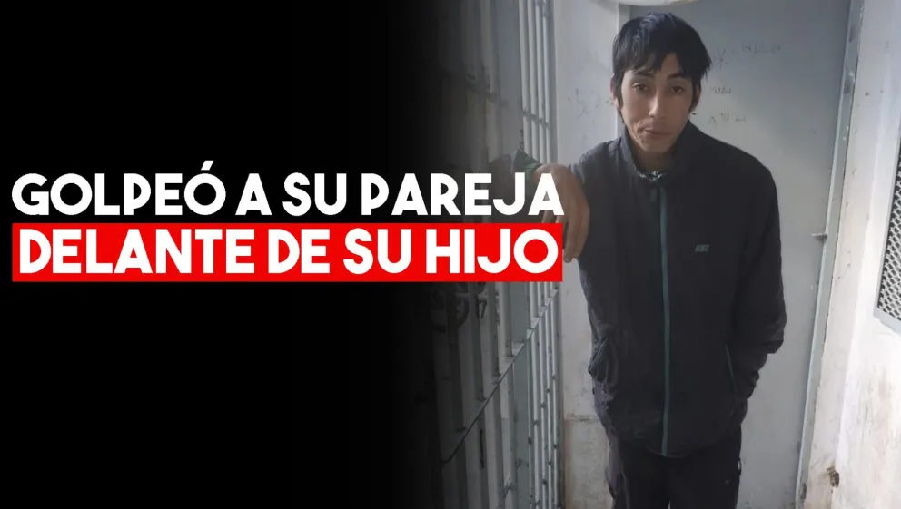 Golpeó a su pareja delante de su pequeño hijo