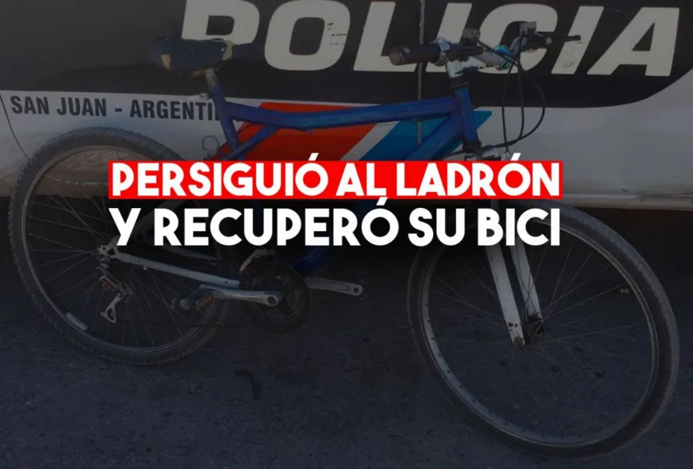 Le robaron la bicicleta y junto a un vecino persiguió al ladrón y lo atrapó