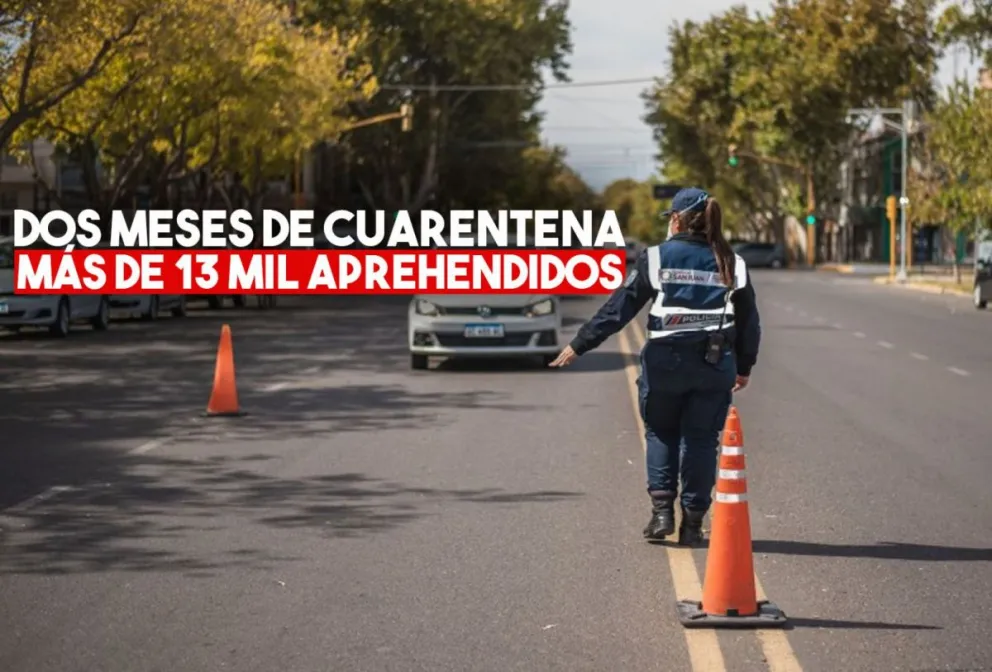 En dos meses de cuarentena, más de 13 mil personas fueron aprehendidas por incumplirla