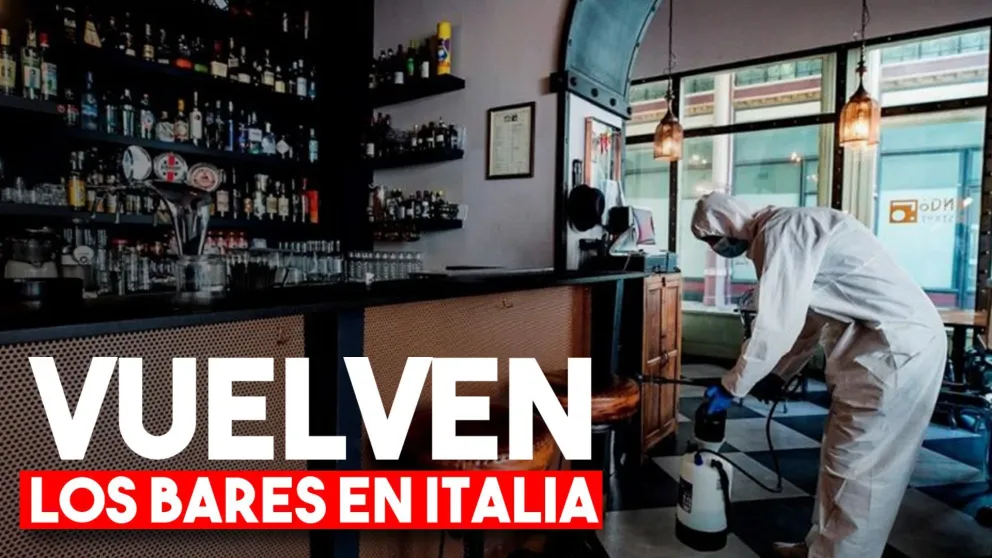 Con medidas estrictas de higiene, Italia abre hoy bares y negocios