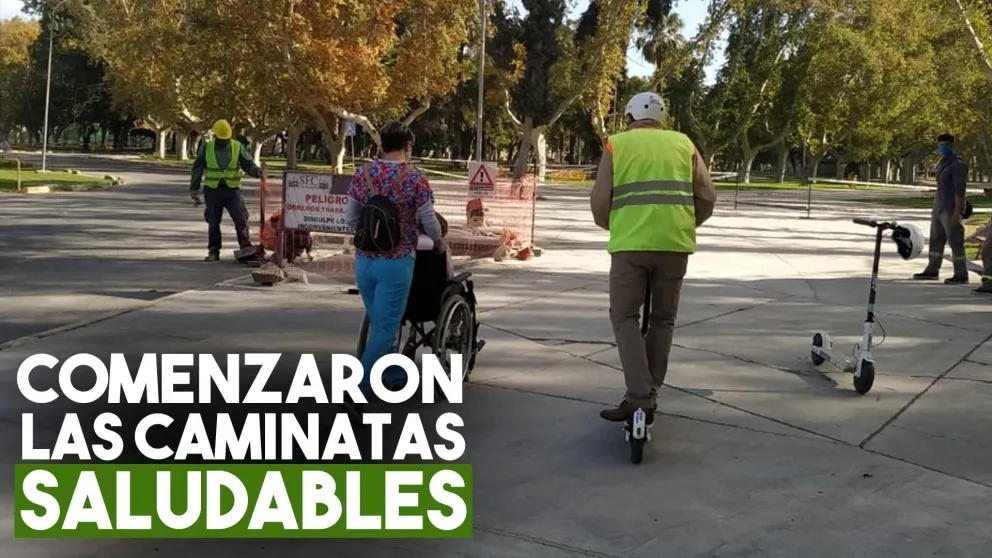 De forma tímida los sanjuaninos comenzaron las caminatas saludables