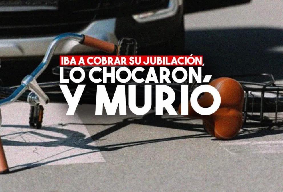 Un jubilado iba al banco a cobrar, lo chocaron y murió