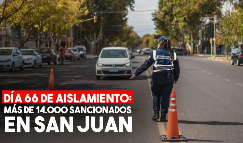 Jornada 66º de aislamiento: 107 aprehendidos en San Juan