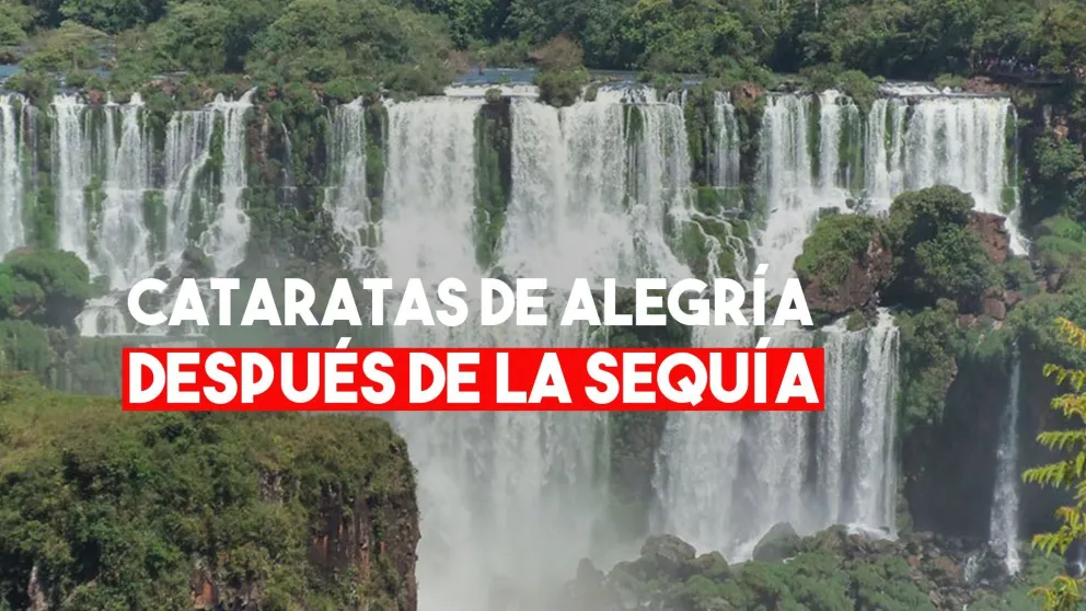 El agua volvió a la Cataratas del Iguazú después de la sequía