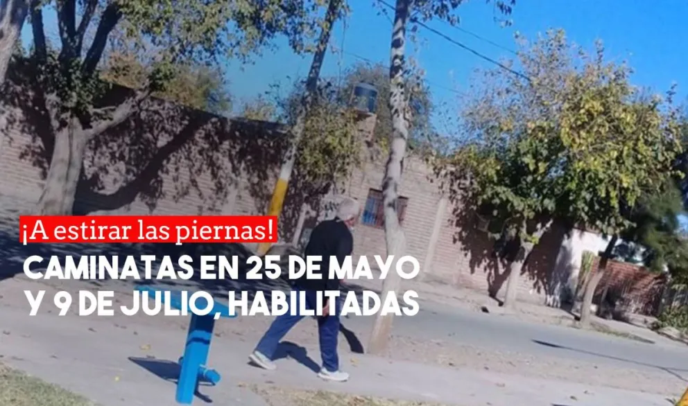Habilitaron las caminatas saludables en 25 de Mayo y 9 de Julio
