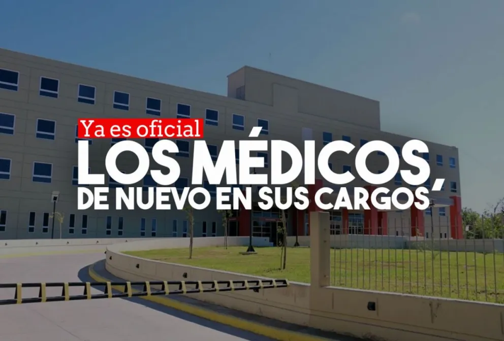 Oficializaron la vuelta a sus cargos de los médicos que habían sido desafectados
