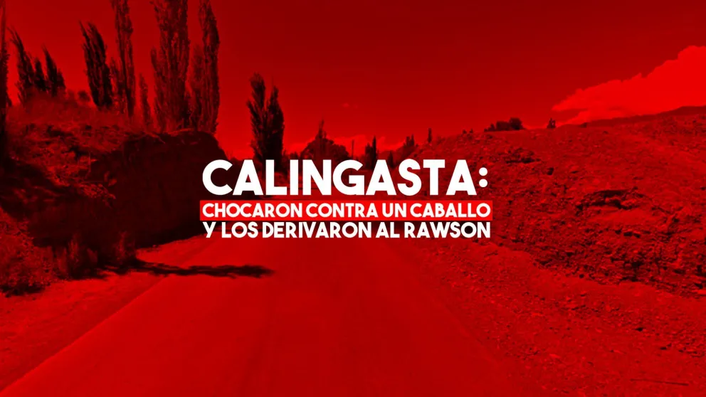 Viajaban en moto y chocaron contra un caballo: los trasladaron desde Calingasta al Rawson