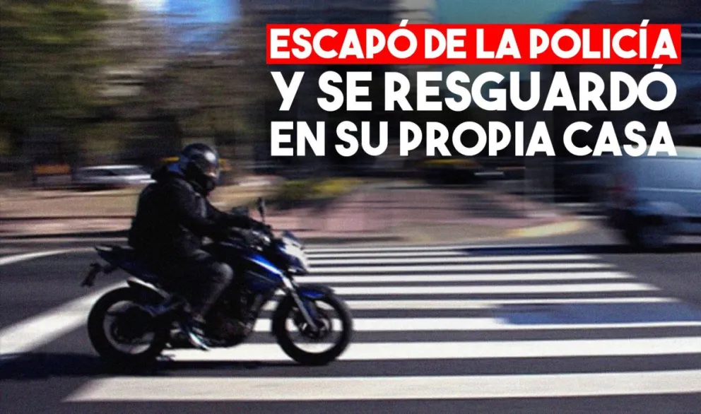 Un motochorro se metió en su propia casa para escaparse pero igual lo detuvieron