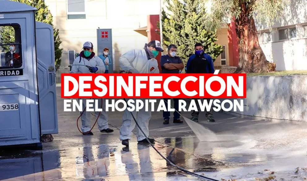 Continúan con la desinfección en el Hospital Rawson