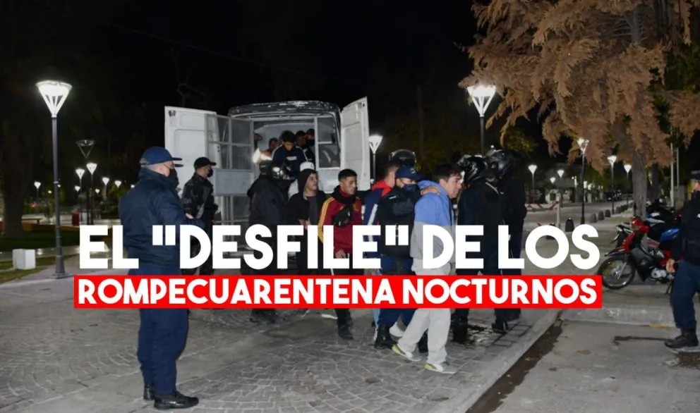 Así detienen a los rompecuarentenas nocturnos