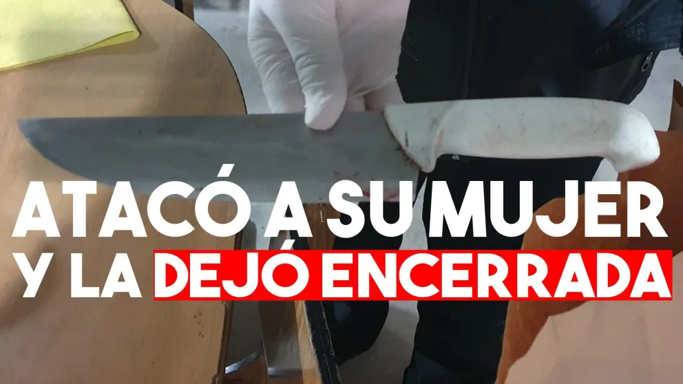 Agredió a su pareja con un cuchillo y hasta le tiró con una silla