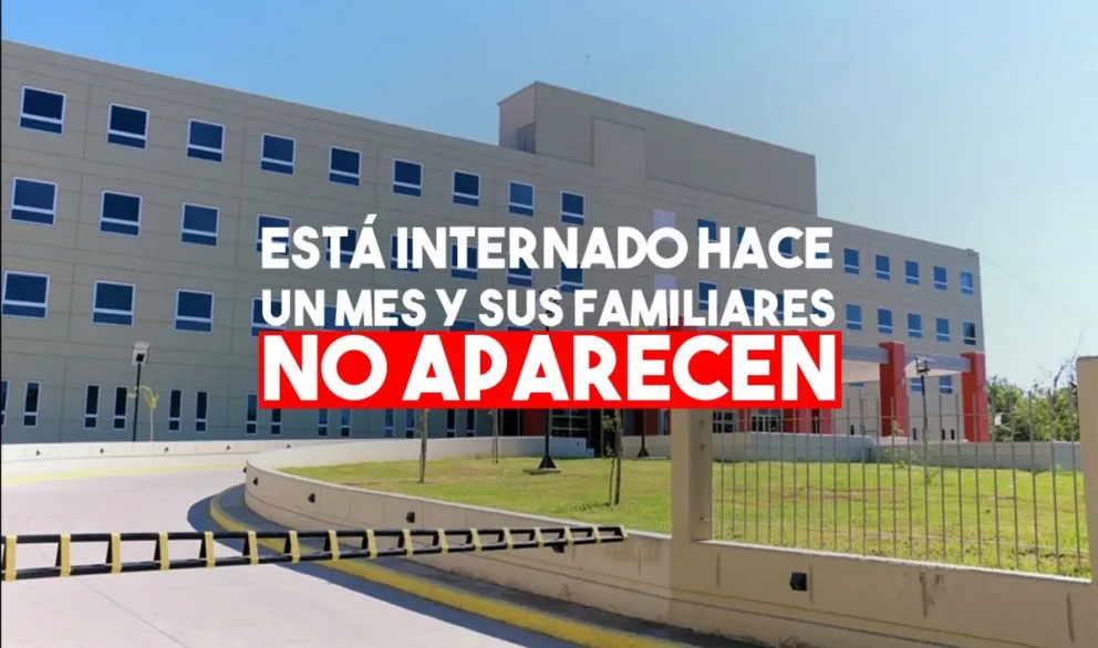 Buscan a los familiares de un abuelo internado en el Hospital Rawson