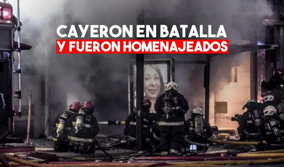 Bomberos hicieron sonar sus sirenas en honor a la memoria de los dos fallecidos