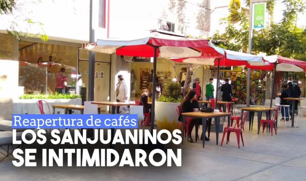 Abrieron los cafés pero muy pocos sanjuaninos los visitaron